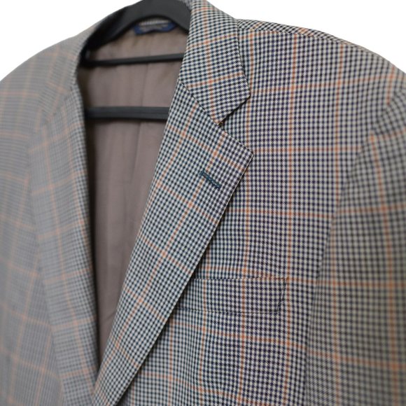 BROOKS BROTHERS 1818 Madison Full Canvas 2-Button Fall Color Plaid Blazer Sz 42R - Picture 4 of 16